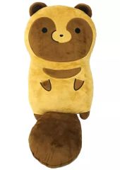 [중고]쿠션·안아 베개·본체 너구리 봉제인형 다이컷 쿠션 [너구리와 여우]