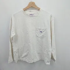 ◇ ⊂ ザ ノース フェイス コットン100％ 長袖 ロングスリーブポケットTシャツ サイズWS ホワイト系 レディース E  【1507280013571】