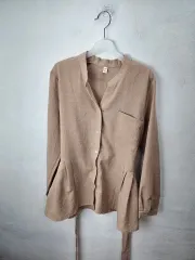 A G リネンリネンブレンド ベージュ ブラウス 90 S