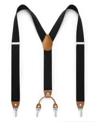 [HISDERN] サスペンダー X型35mm/Y型35㎜ クリップ式 調節可能 錆びない ワンサイズ 男女兼用 ズボン吊り ホルスター カジュアル パーテイー おしゃれ ビジネス SXL-01