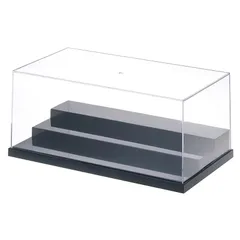【新着商品】ウェーブ ディスプレイ T・ケース (L) ステージ ブラック ミニフィギュア対応 プラスチック製 W280×D150×H113mm (内寸) TC031 ディスプレイケース 0
