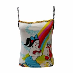 クリスチャンディオール Christian Dior BOUTIQUE キャミソール ノースリーブ タンクトップ カットソー レインボー アニマル 38 約M ■GY09のサムネイル