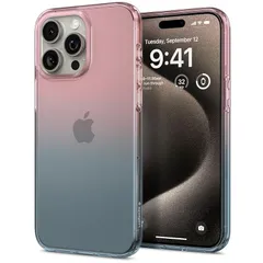 【17年社歴の技術力】Spigen iPhone 15 Pro ケース クリア TPUカバー 超薄型 超軽量 米軍MIL規格取得 リキッド・クリスタル ACS06700 (グラデーション) 1
