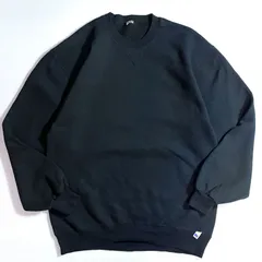 美品 90s USA製 L ラッセル アスレティックブラック 黒 スウェット 90s USA製 ラッセル 無地 プレーン スウェット XL ブラック 前V