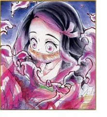 鬼滅の刃 全集中展 無限列車編・遊郭編 作画スタッフ全集中複製ミニ色紙 弐 竈門禰豆子