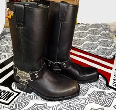 ⭐️Harley-Davidson⭐️絶版レアモデル❗️未使用に近い美品❗️ハーレー純正品・本革製ブーツ⭐️ライデイング&街歩き⭐️ハーレーダビットソン⭐️