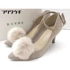 ◇ ◎ RANDA ランダ アンクルストラップ ヒール パンプス サイズS ブラウン系 レディース 【中古】 【1102010000175】