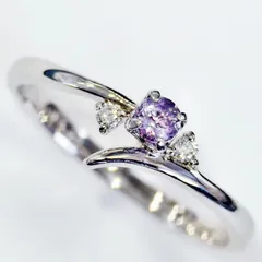 新品 ハックマナイト ダイヤモンド リング 0.14ct プラチナ 新品 ハックマナイト ダイヤモンド リング 0.14ct プラチナ