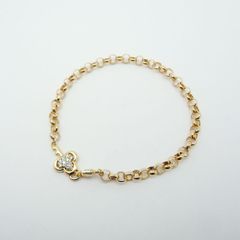 キーモチーフ ダイヤモンド ブレスレット 0.13ct 17.5cm 750YG SAランク