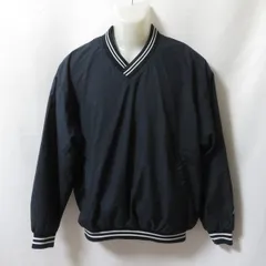 古着 メンズSA MIZUNO/ミズノ 裏地付き Vジャン トレーニングウェア 長袖 野球 ネイビー/ホワイト 003-02J9 fg4702