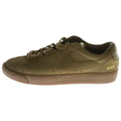 NIKE SB (ナイキエスビー) ×SUPREME 16AW BLAZER LOW GT Golden Beige シュプリーム ブレザー ゴールデンベージュ スエード ローカットスニーカー ブラウン US8/26cm 716890-229