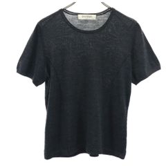 バルマン 半袖 毛 Tシャツ 40 グレー BALMAIN レディース 古着 【240401】