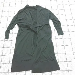 ◇ Θ PLST プラステ シンプル系 長袖 コットン ロングカーディガン サイズM ブラック系 レディース E  【1508250005459】