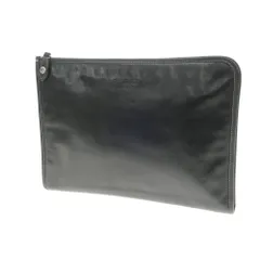 【中古】マッキントッシュフィロソフィー MACKINTOSH PHILOSOPHY レザー クラッチバッグ ブラック【W34xH25】【メンズ】のサムネイル
