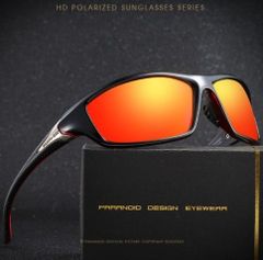 新品 送料込み ライディングメガネUV400 スポーツ 偏光ミラーサングラス 赤