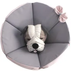 新品 調節可能 柔らかい 引っ掻き防止 傷舐め防止 超軽量 ペット用品 布製（グレー エリザベスカラー 犬猫用 XL） Umora