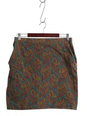 【お得なクーポン配布中!】 90s オールド ギャップ 総柄 ミニ スカート レディース M / オールド 薄手 ストレッチ コットン ミニ丈 ひざ上 ペイズリー タイト 重ね着