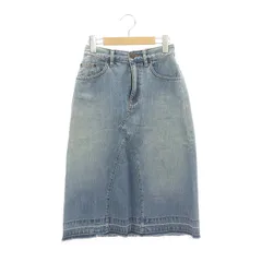マークジェイコブス MARC JACOBS フリンジ デニムスカート フレア ミモレ ロング ウォッシュ加工 25 XS 青 ブルー /AT ■OSのサムネイル