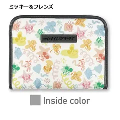 母子手帳ケース キャラクター ファスナーじゃばら | ミッキー＆フレンズ：190866808 Disney かわいい プレママ マルチケース パスポート ジャバラ 通帳 診察券 カード お薬手帳ケース チケットケース かわいい