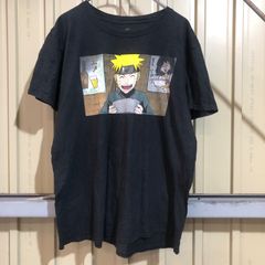370 NARUTO プリントTシャツ ナルト L ブラック プルオーバー 夏 アニメ キャラクター 古着卸 アメリカ仕入