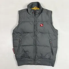 ◆ Abercrombie&Fitch アバクロンビーアンドフィッチ ダウンベスト ジップアップ アウター 古着 ナイロン グレー Mサイズ メンズ 0.73kg
