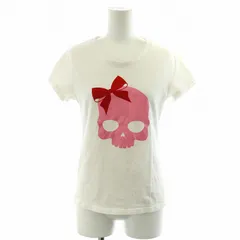ハイドロゲン HYDROGEN スポーツウェア SPORTSWEAR Tシャツ カットソー 半袖 スカル リボン L ピンク 白 ホワイト /AN13のサムネイル