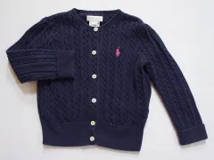 ラルフローレン ralph lauren アウトレット 子供服 女の子 24M 約 90cm ベビー服 長袖 カーディガン 紺 スモールポニー 春 秋 ★3 トップス ガールズ キッズ ベビー 【中古】 ユーズド リサイクル 子ども服 こども