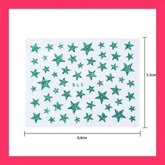 【スタッフおすすめ！】10枚セット ネイルシール スター ステッカー 貼るだけ ゴールド シルバー ネイルパーツ キラキラ 10色 ラメ効果 マニキュア ネイル飾り 星柄 ネイルアート デコレーション