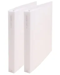 【人気商品】（クリアポケットリフィル30枚付属） 半透明 バインダー 30穴リング A4変形ワイド ファイル クリア 2冊セット マガジン 切り抜き 雑誌 グリーンウィーク