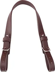 WADORN ショルダーベルト 革 調節可能 バッグ持ち手 付け替え 45.5-52.5cm 革ストラップ( ダークブラウン)