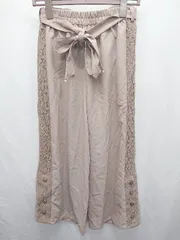 ◇ ⊂ ◎ axes femme アクシーズファム ワイド パンツ サイズF ベージュ レディース E  【1409250034688】
