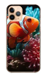 iPhone 12 iPhone12Pro ケース カバー アイフォン12 スマホケース ハードケース カクレクマノミ 魚 サカナ fish 熱魚 水族館 海 金魚 かわいい おしゃれ カラー01