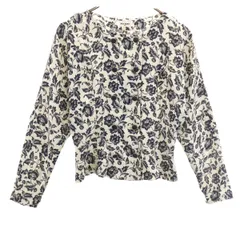 MAX MARA マックスマーラ 花柄 ペプラム ノーカラージャケット 9号 アイボリー レディース 古着のサムネイル