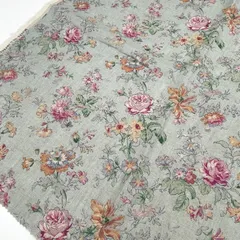 バラ柄/55cm/麻100%/ YUWA/生地布/Y-808
