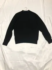 【208116】 nano universe カットソー　ウール ニット　薄手 メンズ  ・ ブラック