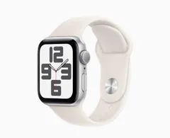 「新品」Apple Watch SE(第２世代) 40mm GPSモデル シルバーアルミニウムケース MA9C4J/A-MYJ43FE/A(Size:M/L)