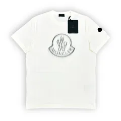 新品 MONCLER グラフィック エフェクト ロゴ プリント Tシャツ モンクレール