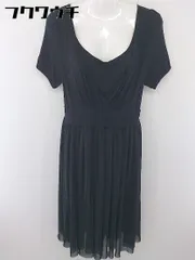 ◇ Sweet Mommy スウィートマミー カシュクール 半袖 膝下丈 ワンピース サイズM ブラック レディース  【中古】 【1110190001240】