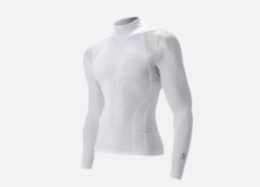 [ZEROFIT] イオンスポーツ (ゼロフィット) 速冷 ICE WEAVE(アイスウェーブ) ロングスリーブ モックネック ホワイト SM
