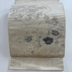 袋帯 相良刺繍 太鼓柄 正絹 未仕立 美品 袋帯 相良刺繍 太鼓柄 正絹 たべ 未仕立 美品