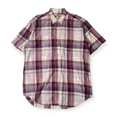 90s McGREGOR SPORTSWEAR マクレガー チェック BD ボタンダウン ハーフボタン 半袖シャツ LL/マルチ メンズ ビンテージ