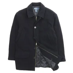 ポロ バイ ラルフローレン Polo by Ralph Lauren メルトンウール ステンカラーコート ジャケット 中綿 裏地キルティング アウター サイズS ネイビー メンズ ☆AA★のサムネイル