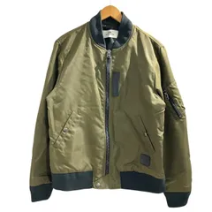コーチ COACH F20876 M-1 フライトジャケット ボンバージャケット ブルゾン レザー 裏地迷彩 カーキ Mのサムネイル