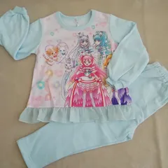 わんだふる ぷりきゅあ プリキュア　光る パジャマ 裏起毛 秋 冬 肌側綿100% あたたかい 【2734632Ｂ】サックス