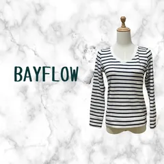 BAYFLOW ベイフロー 長袖 カットソー ストレッチスムースT  Vネック  サイズ３ M相当　標準サイズのサムネイル