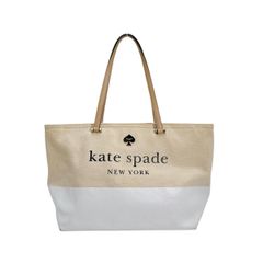 ケイトスペード PXRU6572 108 トートバッグ ビッグロゴ ハンドバッグ Kate Spade ベージュ