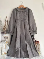 しまむら　皆方由衣さんコラボ　チェックワンピース