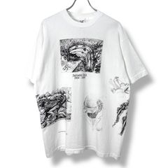 【Special】 DEAD STOCK Salvador Dali Art Multi Print T-Shirt Made in USA 【XL】 90年代 サルバドールダリ アート プリントTシャツ シングルステッチ アメリカ製 USA製 芸術 美術