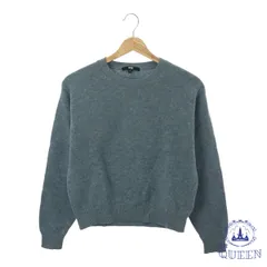 ☆美品☆ UNIQLO ユニクロ トップス ニット セーター 長袖 クルーネック カジュアル シンプル 無地 おしゃれ レディース グレー 901-15992 送料無料 古着