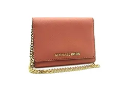 ■新品■未使用■ MICHAEL KORS マイケルコース レザー カードケース カード入れ マルチケース  名刺入れ サーモンピンク系 DH8015